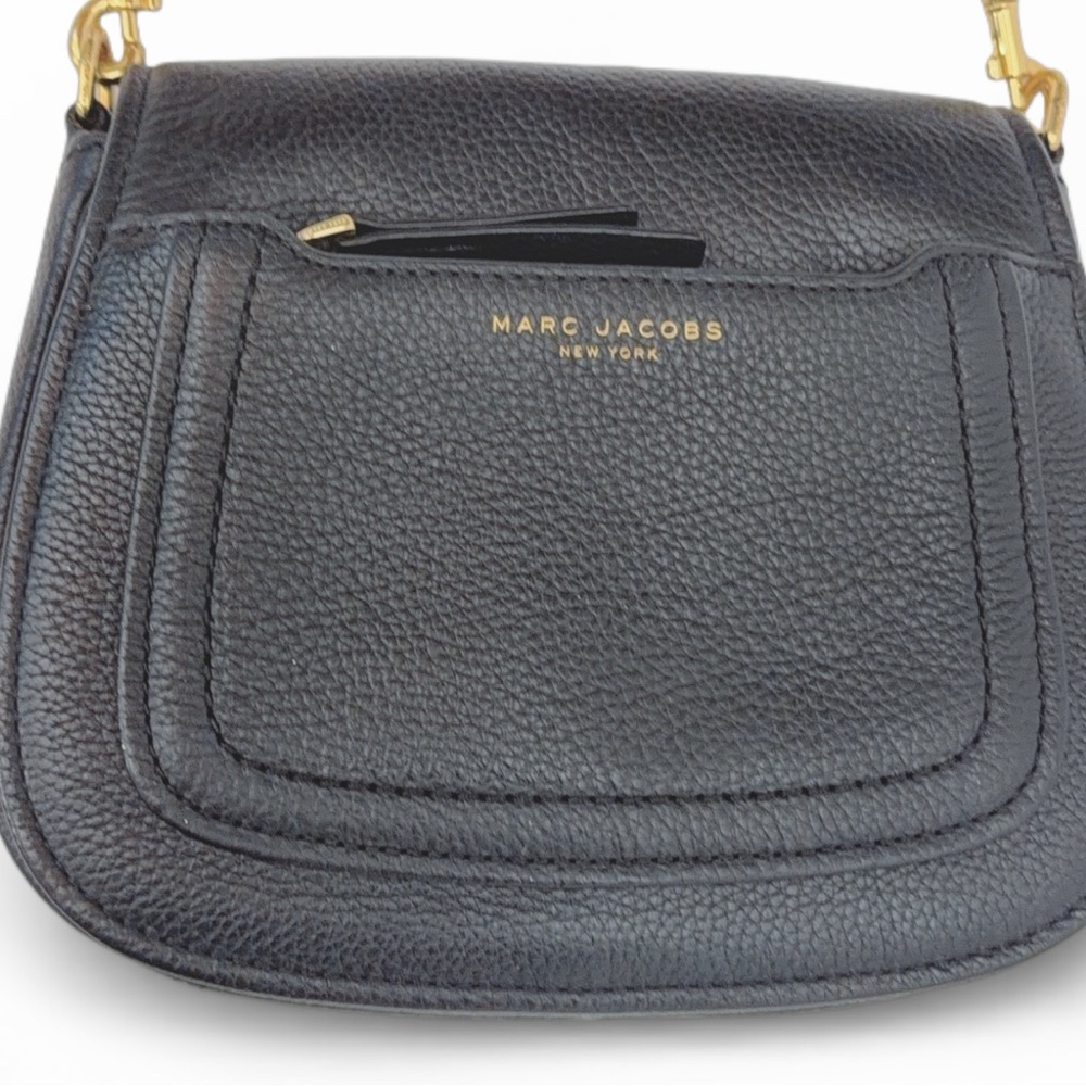 Marc Jacobs Black Pebbled Leather Crossbody Bag
